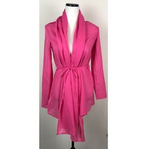 Promod Long Sleeve draped boho tie cardigan